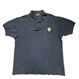 Ferrari Classic Cotton Pique Polo Shirt Mens XL Racing Shield Emblem Racercore